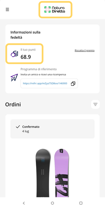 5. Login effettuato!