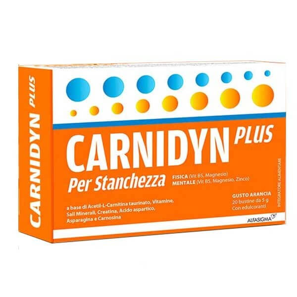 acido l carnitina Carnidyn Plus Energy Supplement 20 Sachets