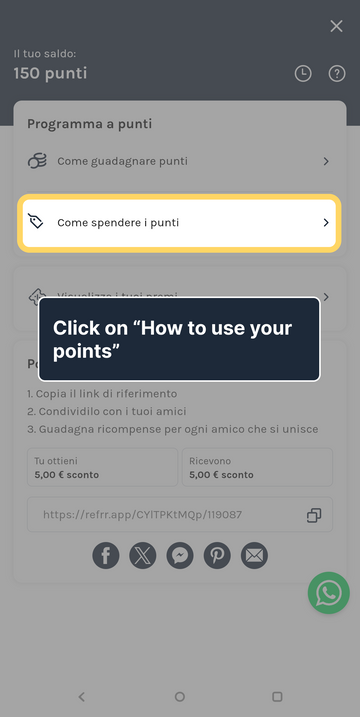 4. Go to “How to use your points”