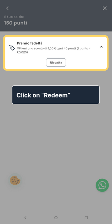 5. Select “Loyalty reward”
