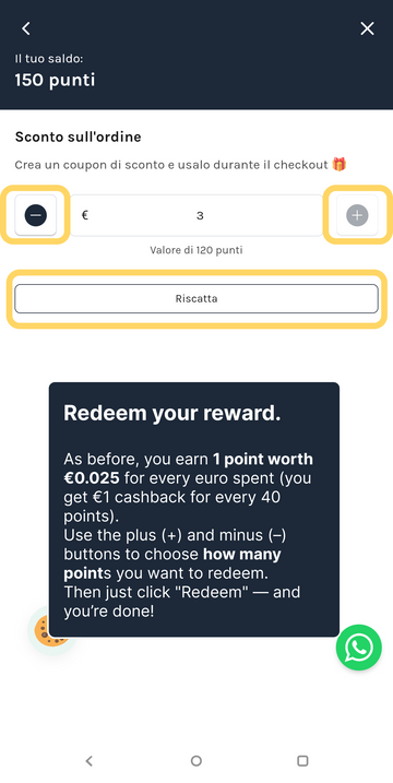 6. Redeem your reward