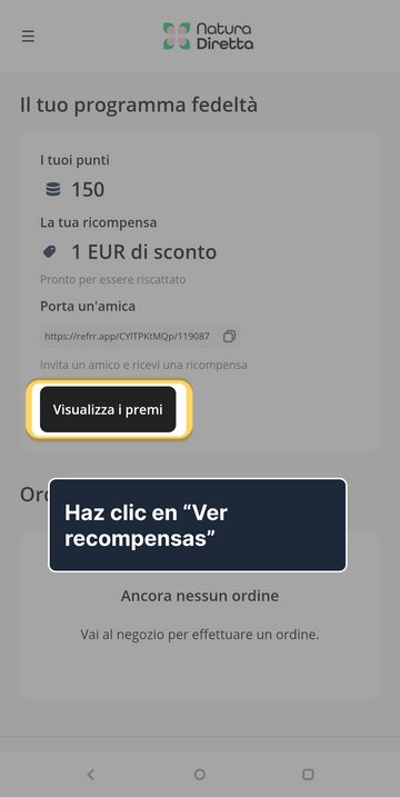 3. Haz clic en "Ver recompensas"
