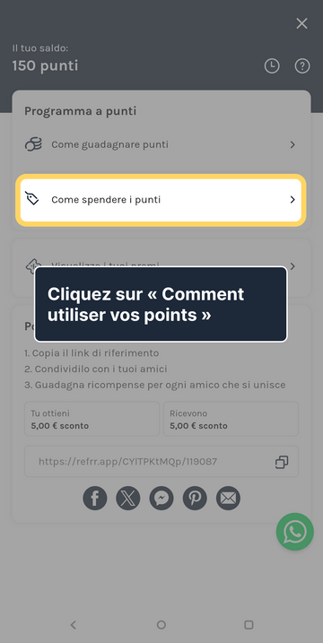 4. Cliquez sur « Comment utiliser les points »