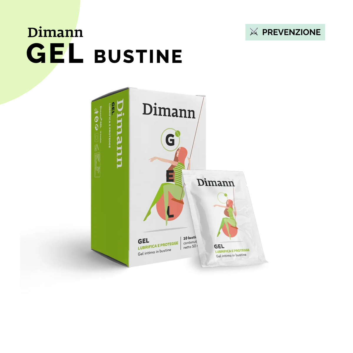 Dimann Dimann Gel - 10 Bustine Lubrificante per Cistite dopo rapporti ...